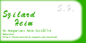 szilard heim business card